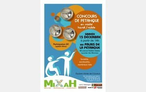 CONCOURS DE PETANQUE EN MIXITE HANDI/VALIDE